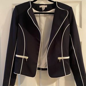 H&M Navy Blue blazer with white pin stripes